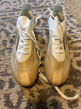 adidas White and Beige Football/Soccer Cleats
